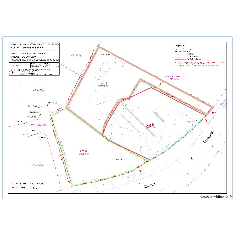 Errecartia2. Plan de 1 pièce et 606 m2