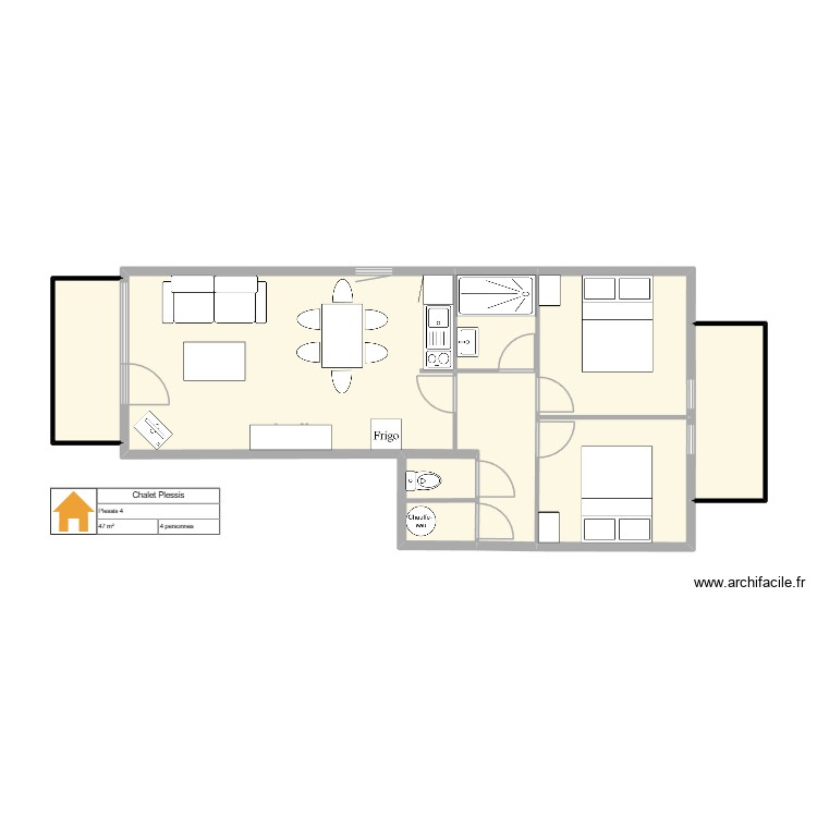 plessis 4. Plan de 0 pièce et 0 m2
