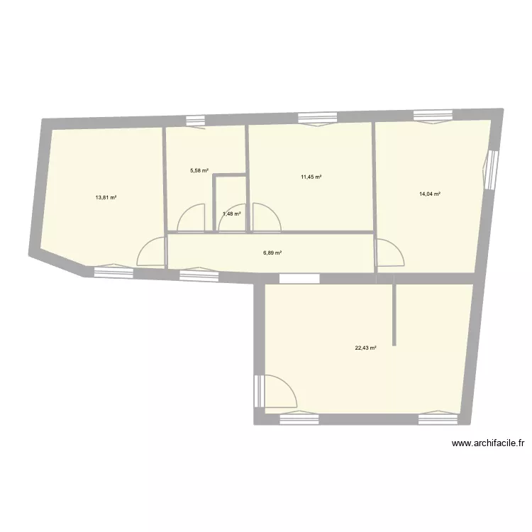 Mire old. Plan de 7  et 76 m²