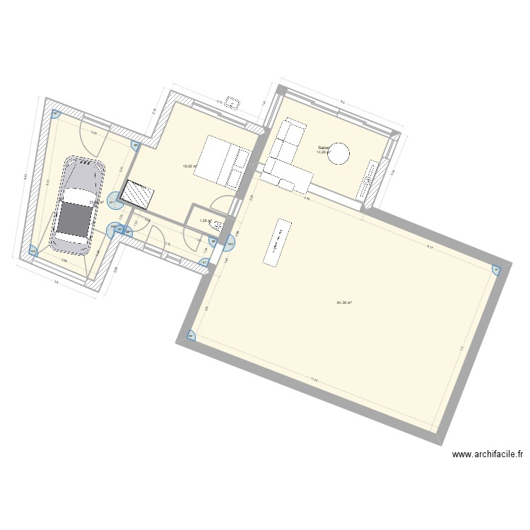MOSTAINE 2. Plan de 5 pièces et 144 m2