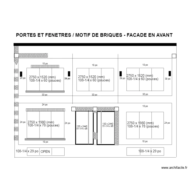 facades avant 1320 Final. Plan de 