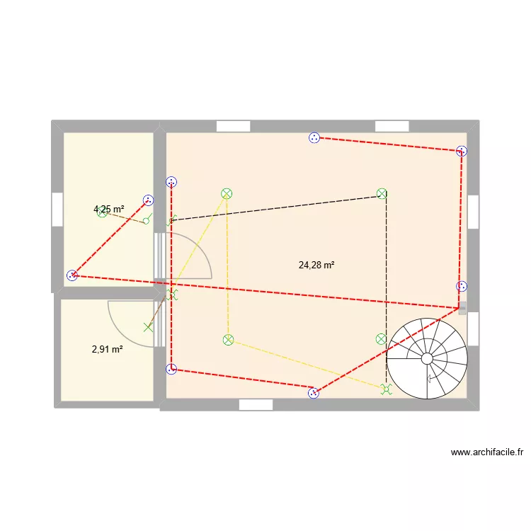 ambohibao 2em. Plan de 3  et 31 m²