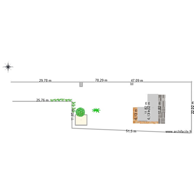 V0_jardin plage. Plan de 5 pièces et 91 m2