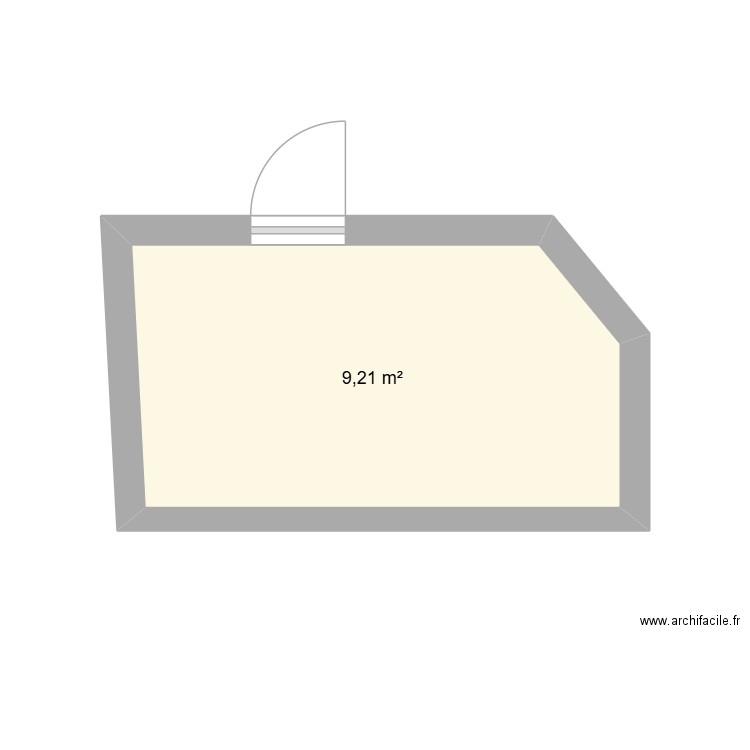 BUREAU CANAILLES. Plan de 1 pièce et 9 m2