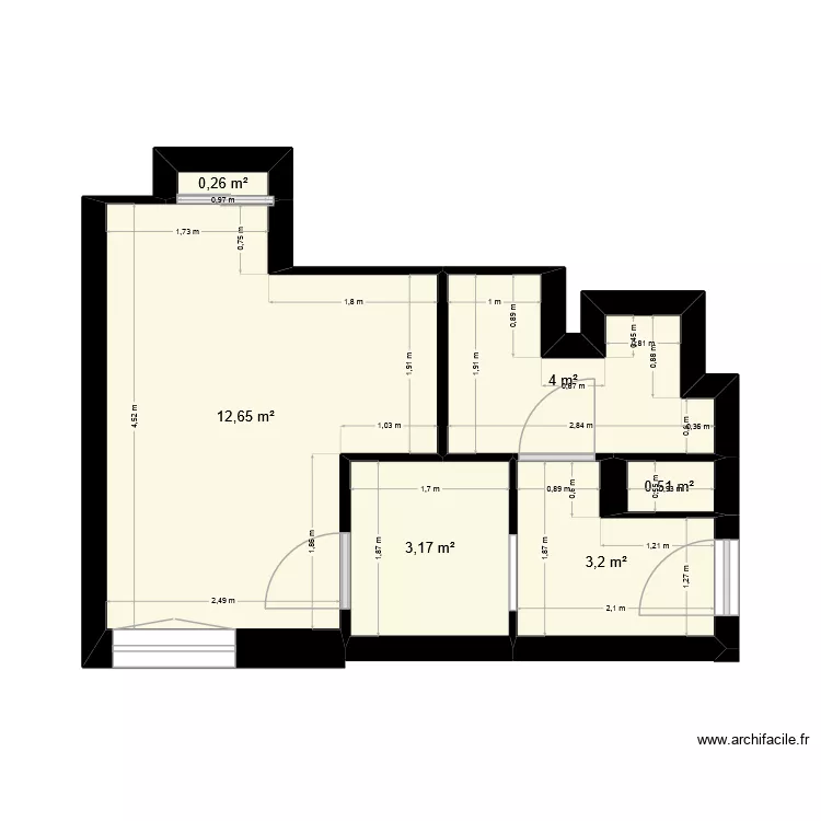 Matisse projet. Plan de 6  et 24 m²