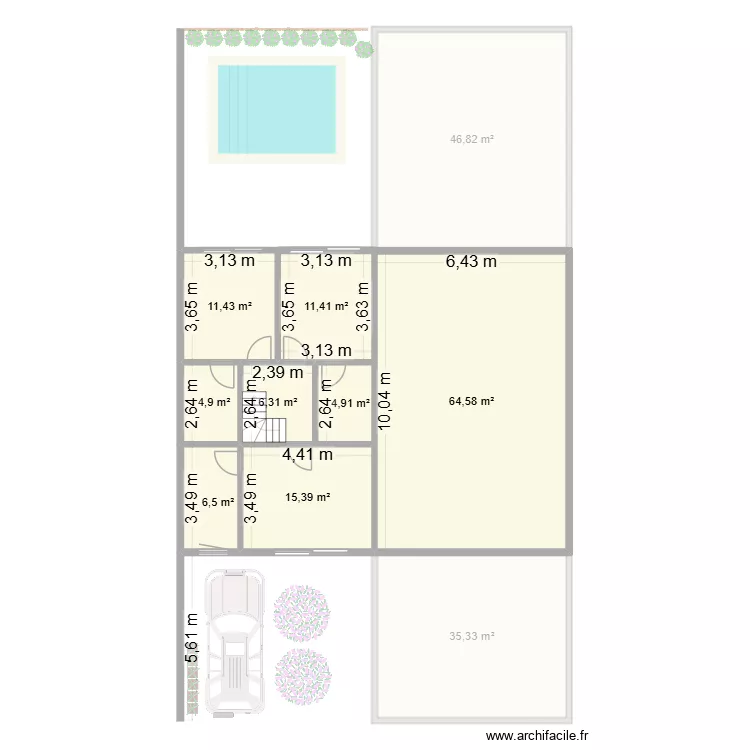 SEMER LAND 3.15 ares MAISON R+1. Plan de 14 pièces et 334 m² SEMER LAND 3.15 ares MAISON R+1. Plan de 14 pièces et 334 m²