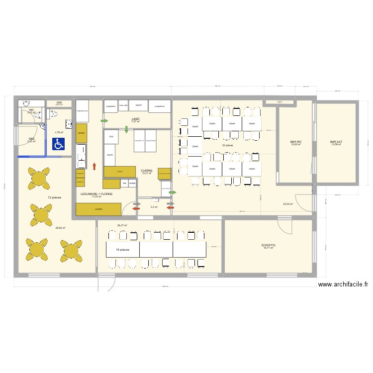 DDK LOUNGE. Plan de 15 pièces et 205 m2