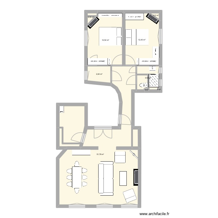 Appart Paris Valenciennes. Plan de 0 pièce et 0 m2