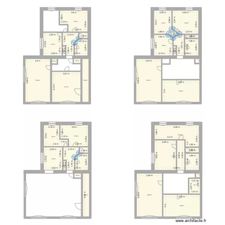 22COMBES. Plan de 25 et 257 m² 22COMBES. Plan de 25 et 257 m²