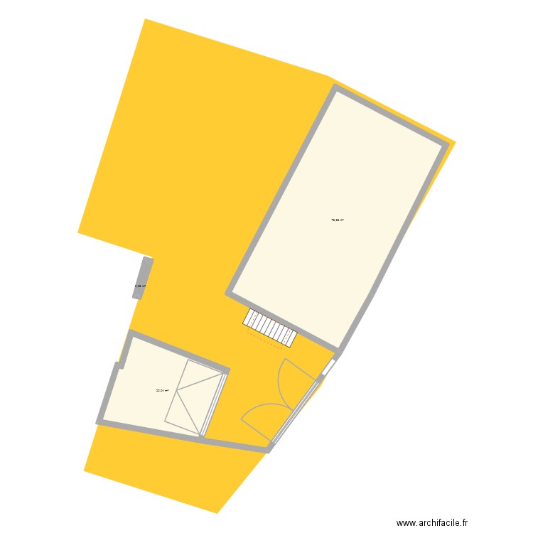 portail. Plan de 3 pièces et 100 m2