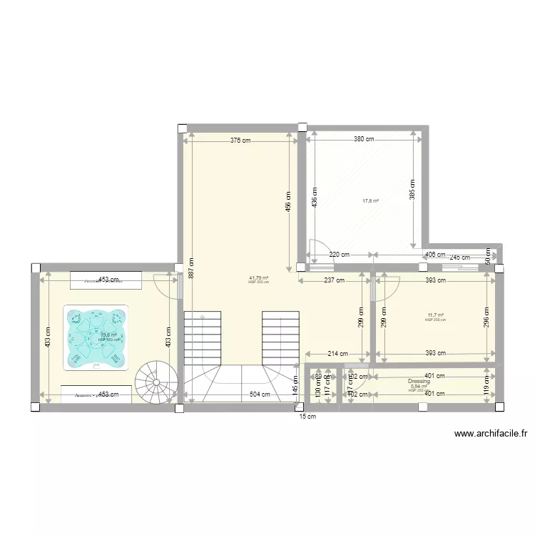 TERRASSE. Plan de 5  et 97 m²