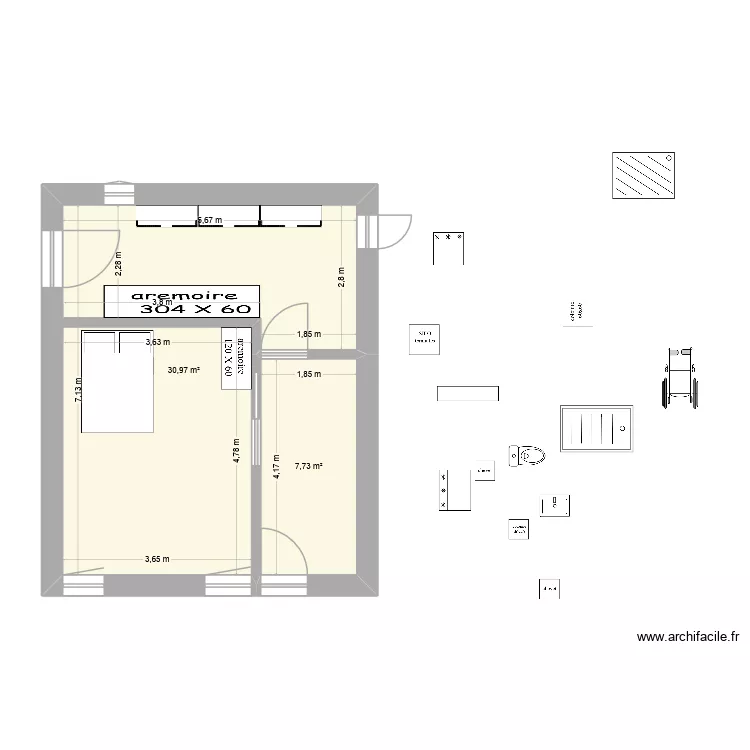 annexe p10. Plan de 2  et 39 m²