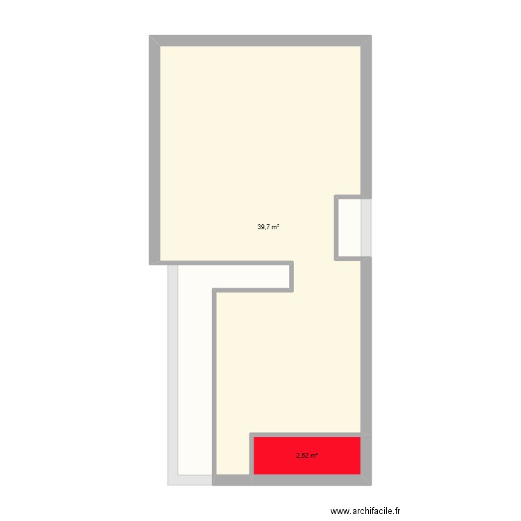 Triaud. Plan de 3 pièces et 90 m2