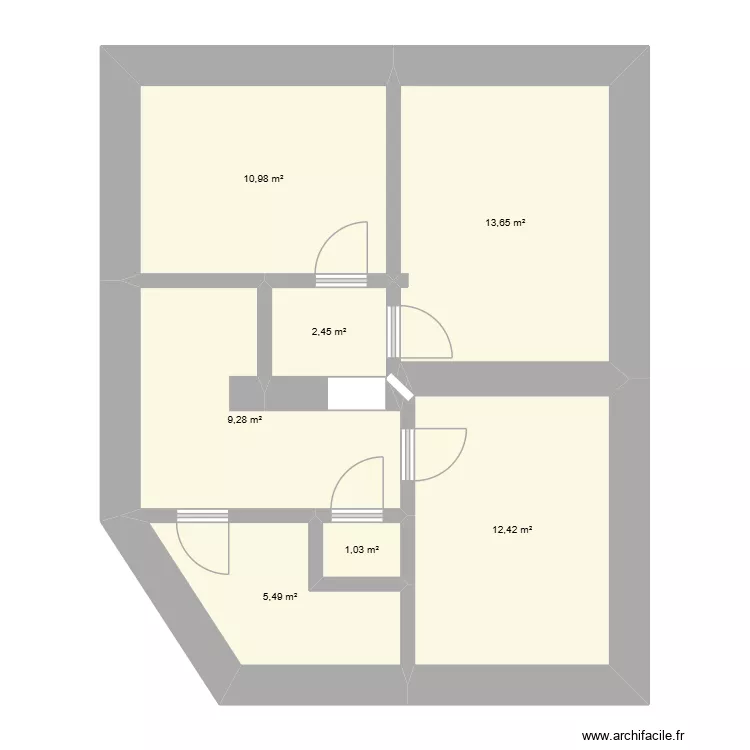 Maison portalet ETAGE. Plan de 7  et 55 m²