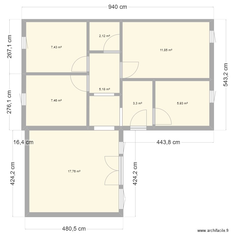 ffff. Plan de 0 pièce et 0 m2