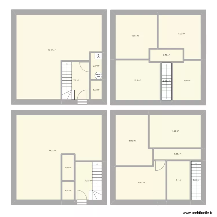 plan voiron étage. Plan de 20 pièces et 194 m² plan voiron étage. Plan de 20 pièces et 194 m²