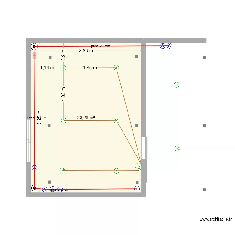 Garage V&eacute;rotia. Plan de 1  et 20 m²