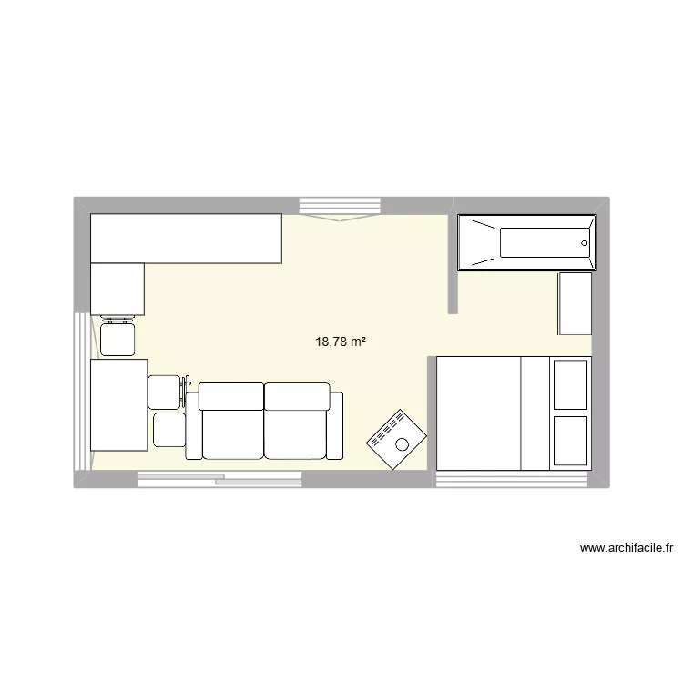 CABANE POL option 3,5x6,6. Plan de 2 et 22 m² CABANE POL option 3,5x6,6. Plan de 2 et 22 m²