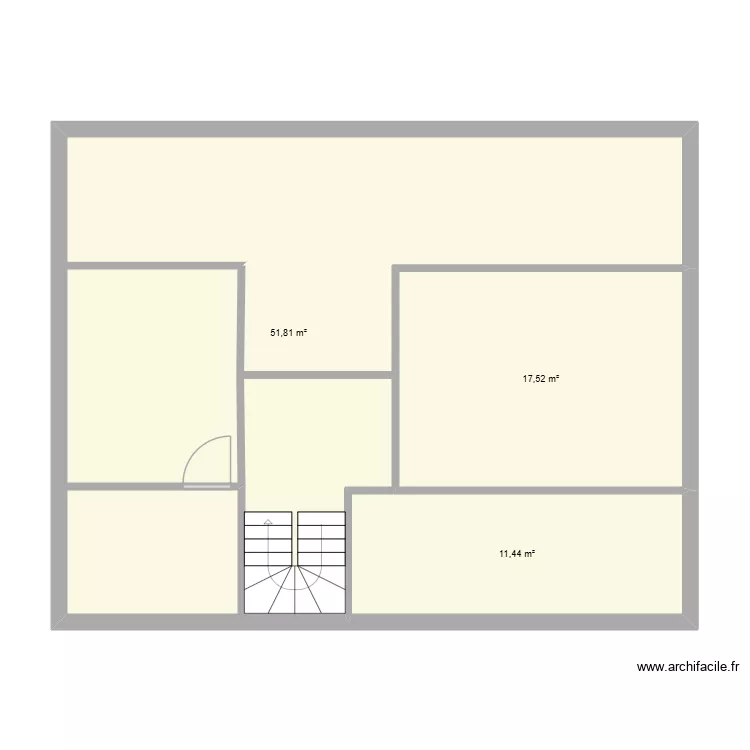 2eme originale. Plan de 5  et 80 m²
