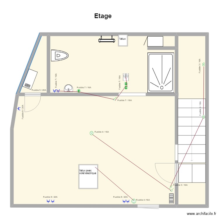 gîte étage. Plan de 0 pièce et 0 m2