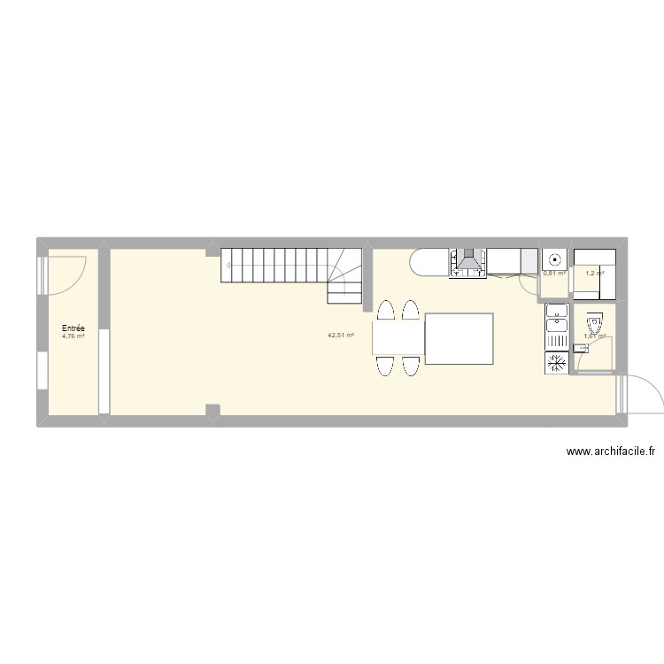 plan maison après travaux 1. Plan de 0 pièce et 0 m2