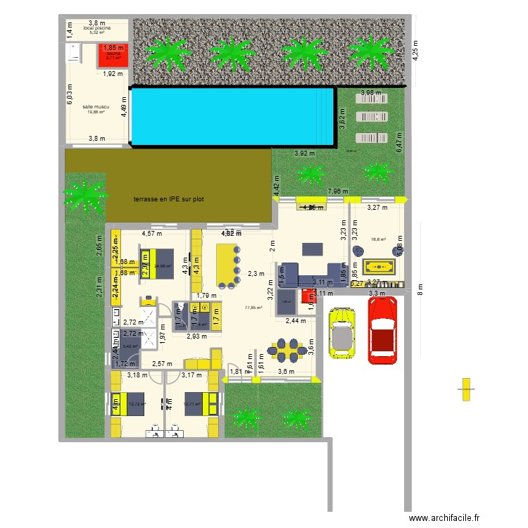 plan rdc secours. Plan de 34 pièces et 777 m2