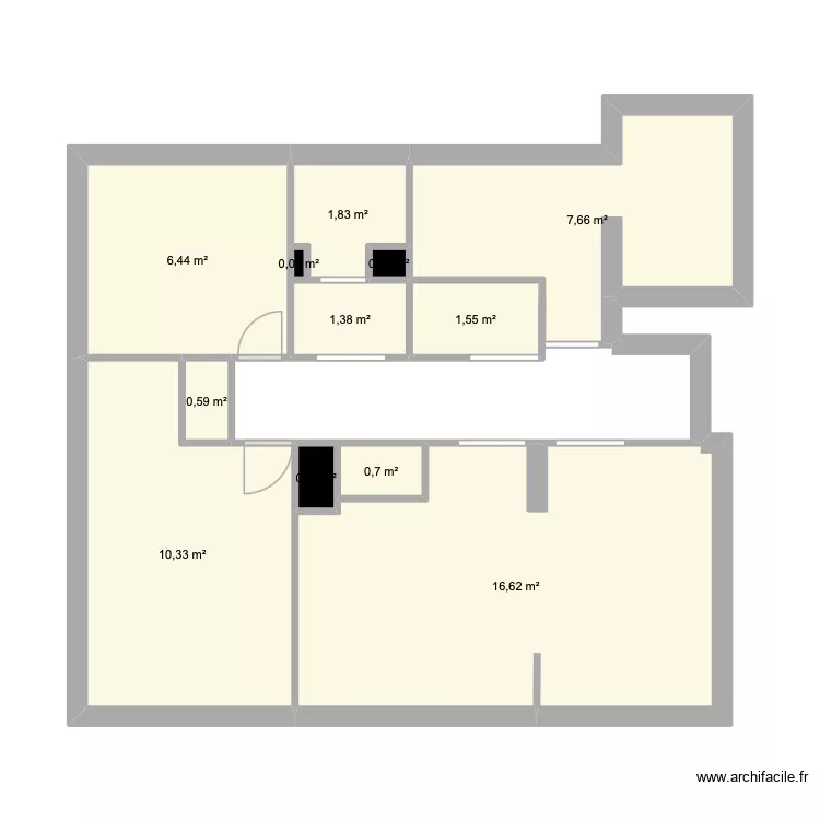 Plan appart avant travaux. Plan de 0 pièce et 0 m2