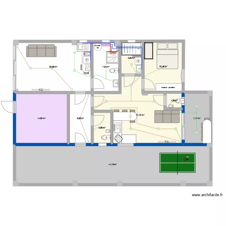 PROJET FAB et JO V3. Plan de 11 Pièces et 137 m²