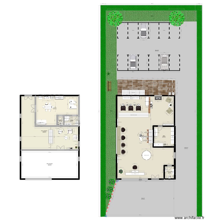 Elise Florins. Plan de 12 pièces et 689 m2