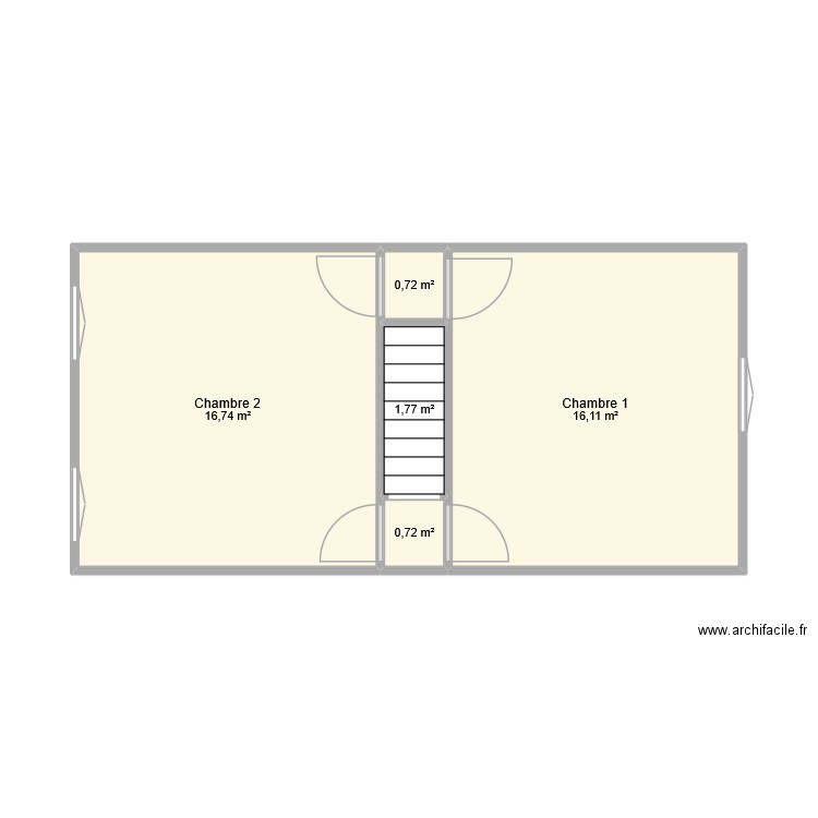 Jason 1er. Plan de 5 pièces et 36 m2