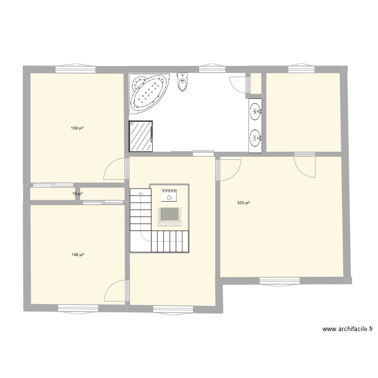 FG3. Plan de 4 pièces et 78 m2