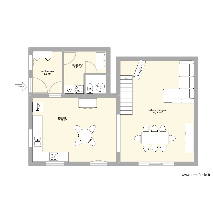 cam/samia 2. Plan de 4 pièces et 69 m2