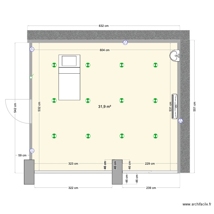 mathieu. Plan de 1 pièce et 32 m2