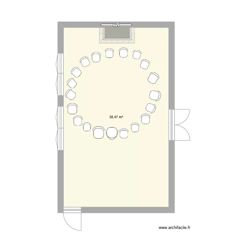 Risset vide. Plan de 1 et 38 m² Risset vide. Plan de 1 et 38 m²
