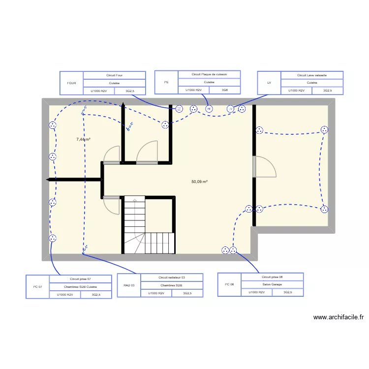 Sabine N0 PC. Plan de 2 et 58 m² Sabine N0 PC. Plan de 2 et 58 m²
