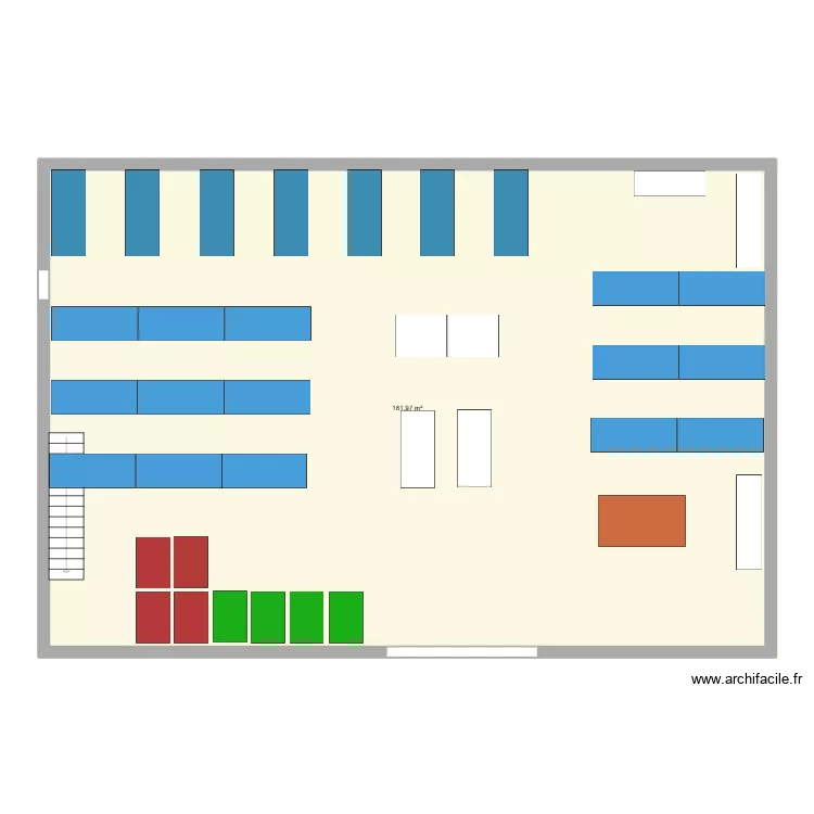 DEPOTV2. Plan de 1  et 182 m²
