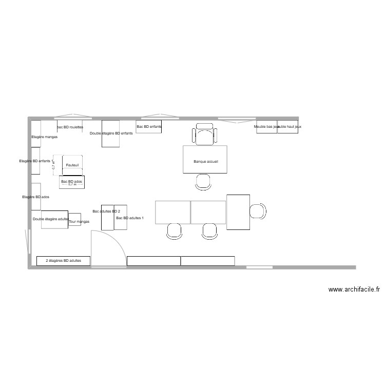 salle docus. Plan de 0 pièce et 0 m2