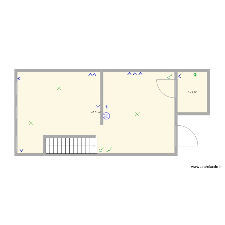 premier &eacute;tage. Plan de 0 pièce et 0 m2