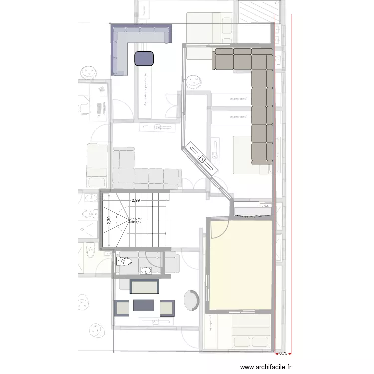 plan final. Plan de 9 Pièces et 88 m² plan final. Plan de 9 Pièces et 88 m²