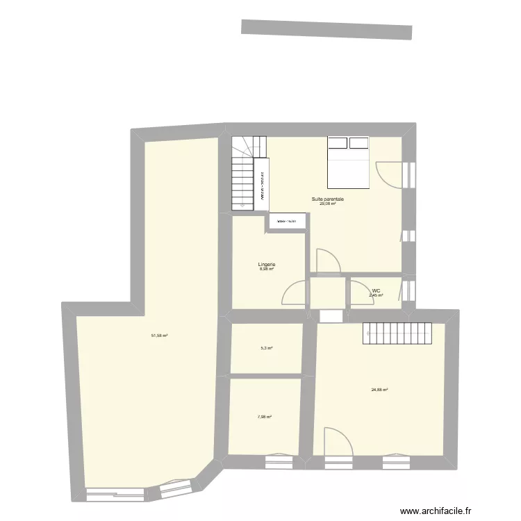 ASNIERE LA GIRAUD. Plan de 7 et 130 m² ASNIERE LA GIRAUD. Plan de 7 et 130 m²