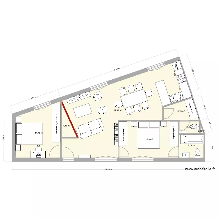 PATIV_R+3 gauche_v3. Plan de PATIV_R+3 gauche_v3. Plan de