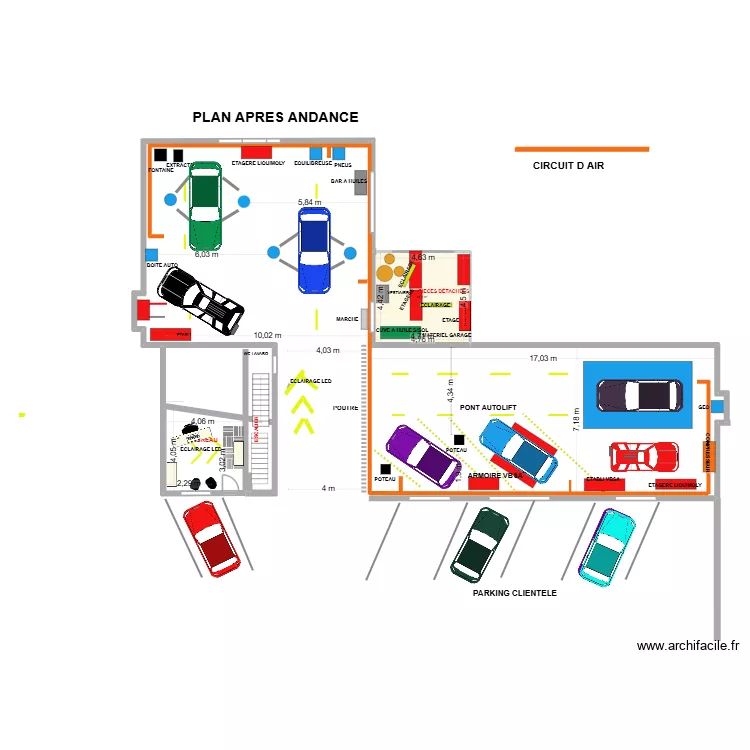 GARAGE APRES TRAVAUX ANDANGE. Plan de 
