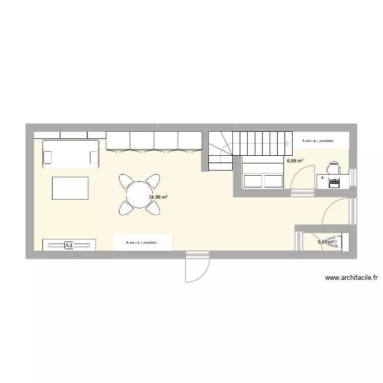 MAISON LAVANDE 2. Plan de 3  et 10 m²