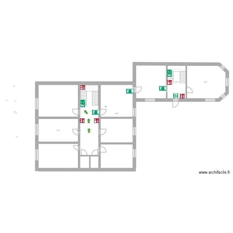 cpms Charleroi Etage 1. Plan de 5 pièces et 274 m2