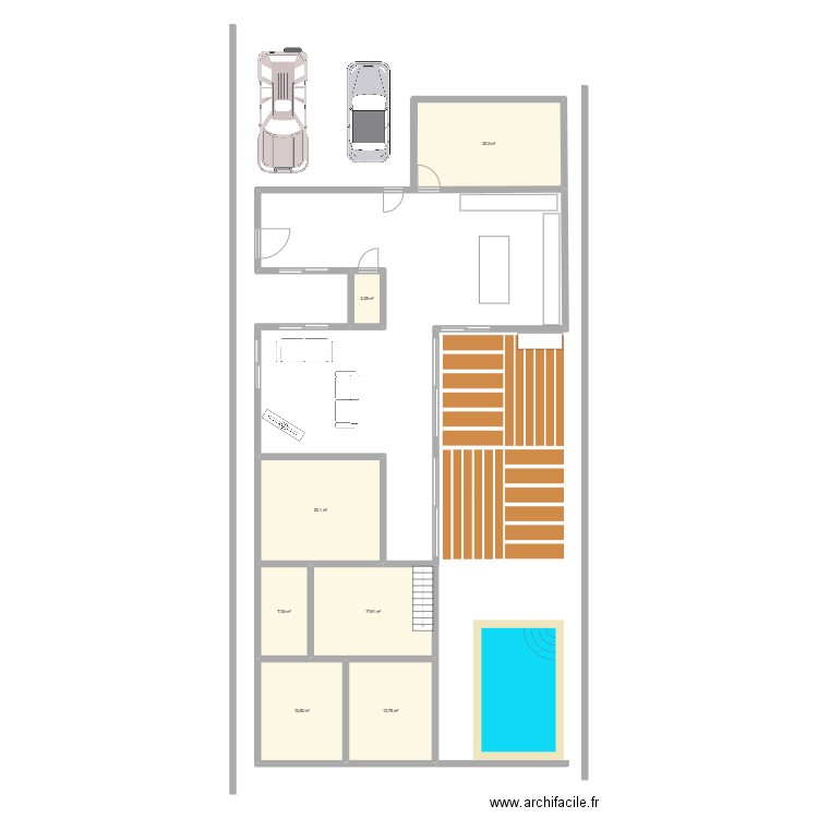 aute 2. Plan de 7 pièces et 94 m2