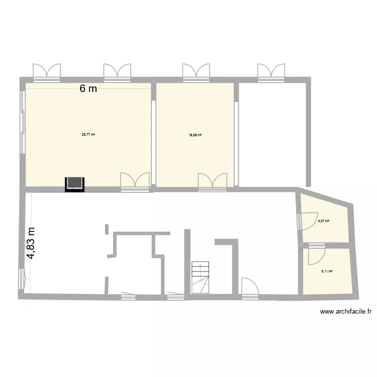 PLAN A 696. Plan de 27 pièces et 230 m²