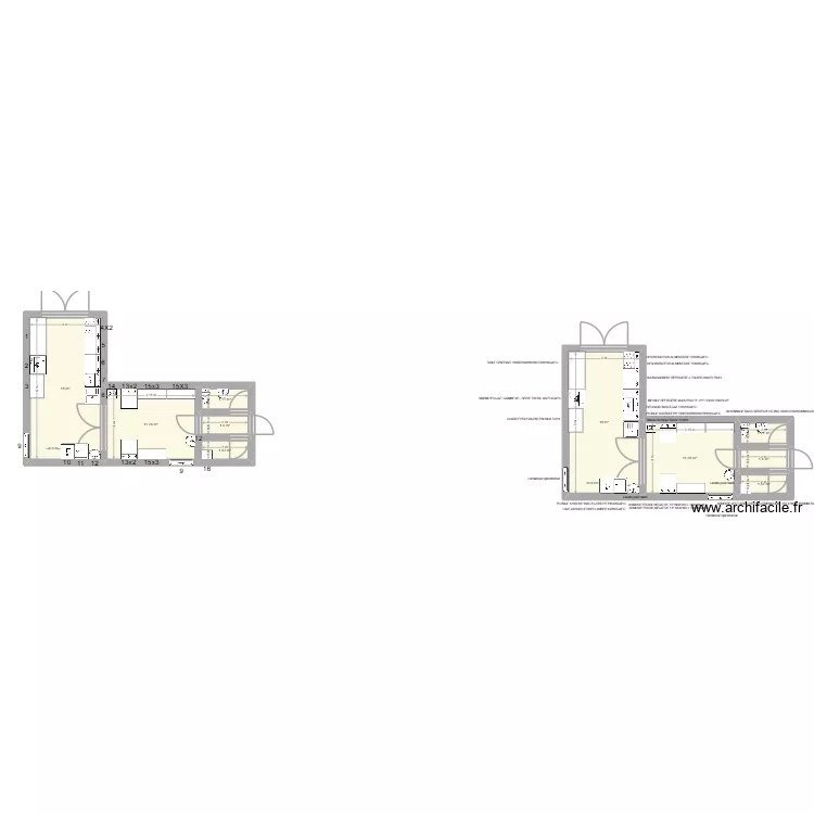 jadin bo kay. Plan de 10 pièces et 69 m²