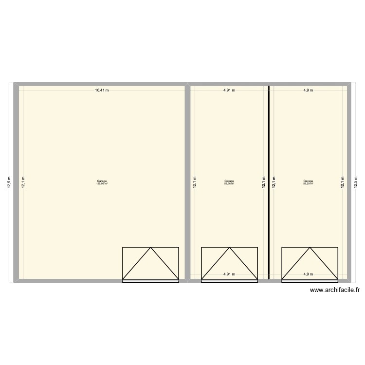 Projet Garage. Plan de 0 pièce et 0 m2
