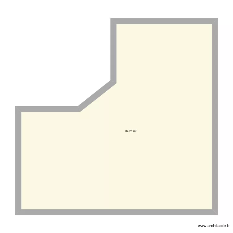cuisine. Plan de 1 Pièce et 84 m²