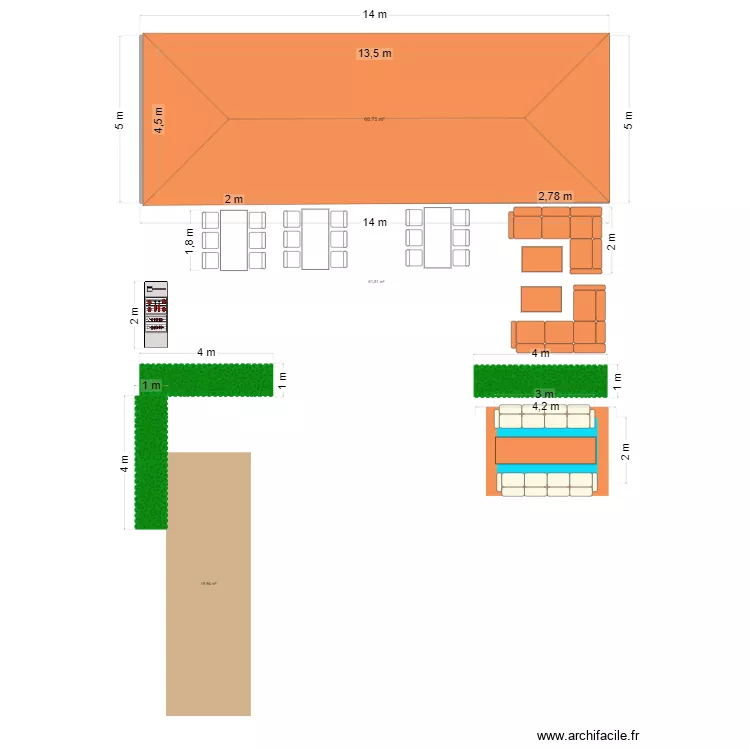 resto. Plan de 1 et 61 m² resto. Plan de 1 et 61 m²